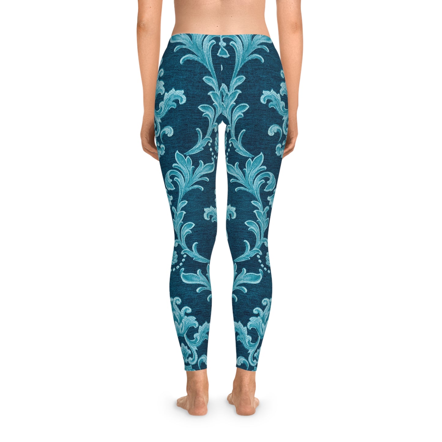 Elegant Floral Stretchy Leggings for Comfort & Style