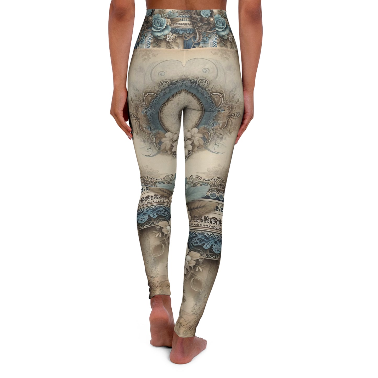 Bohemian High Waisted Yoga Leggings - Floral Design for Yoga & Fitness