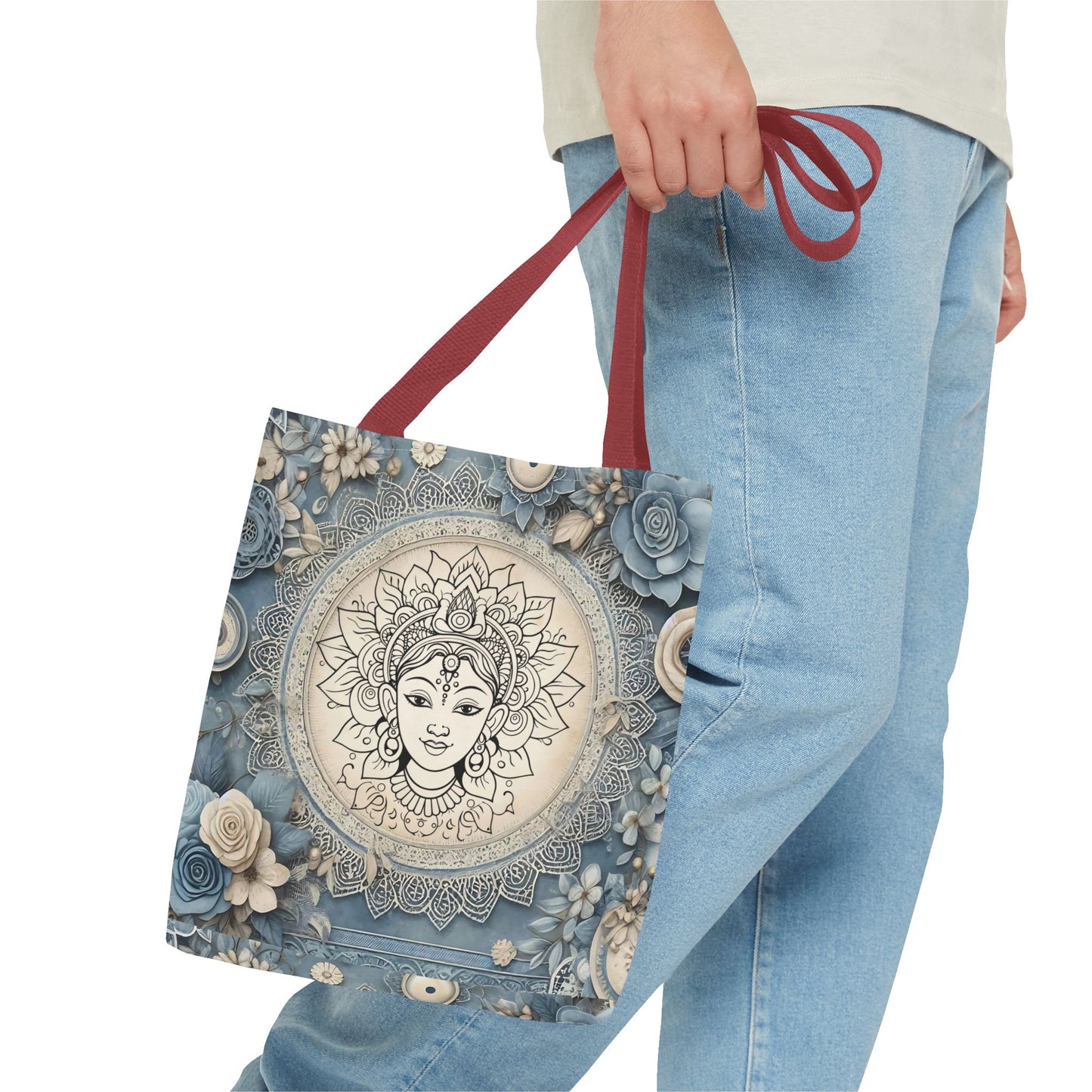 Mandala Goddess Tote Bag - Stylish Bohemian Eco-Friendly Shopping Bag