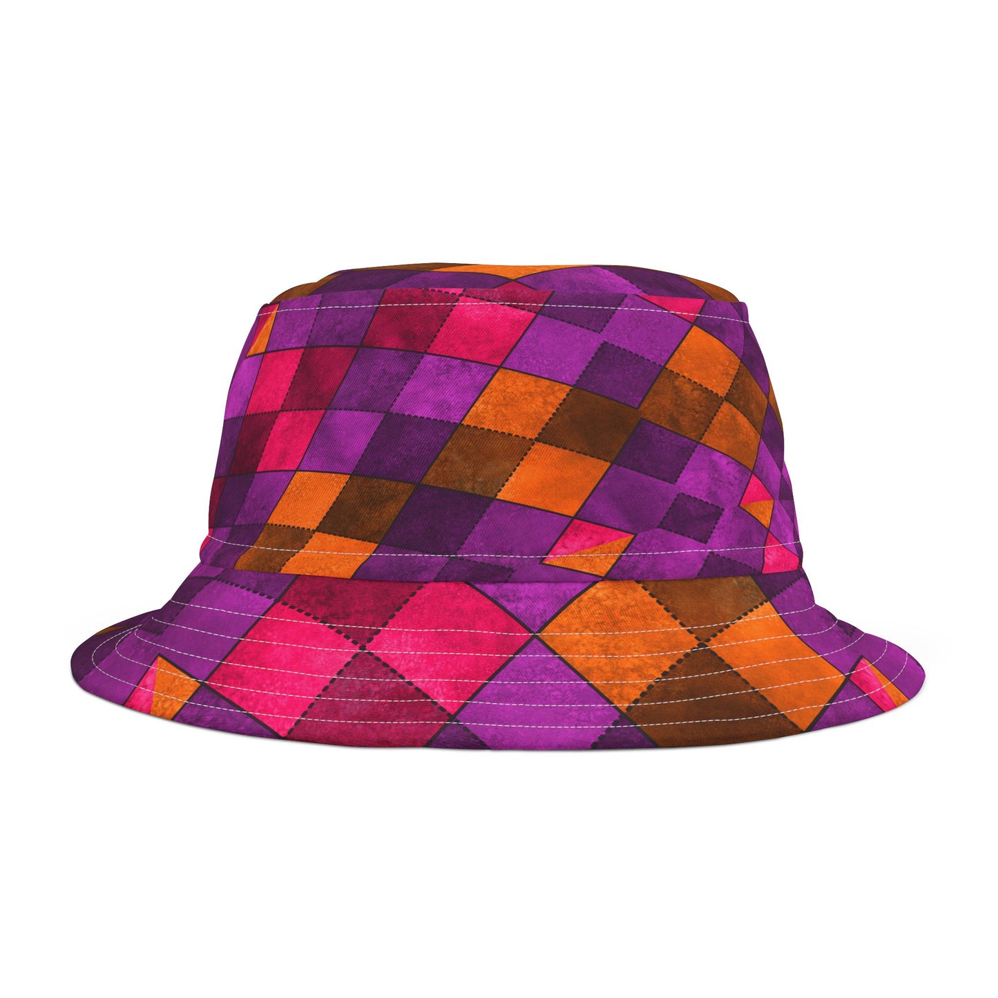 Vibrant Argyle Bucket Hat - Stylish & Fun