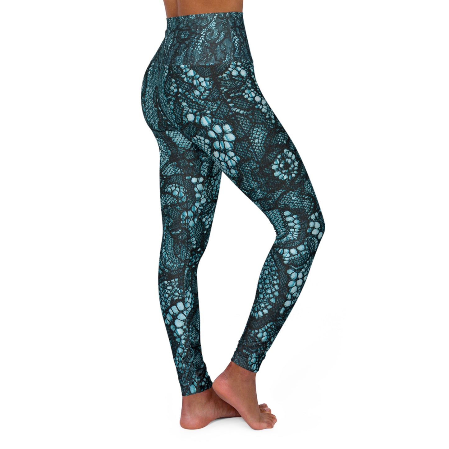 Fierce Serpent High-Waisted Yoga Leggings - Stylish Fitness Wear for Yoga Enthusiasts