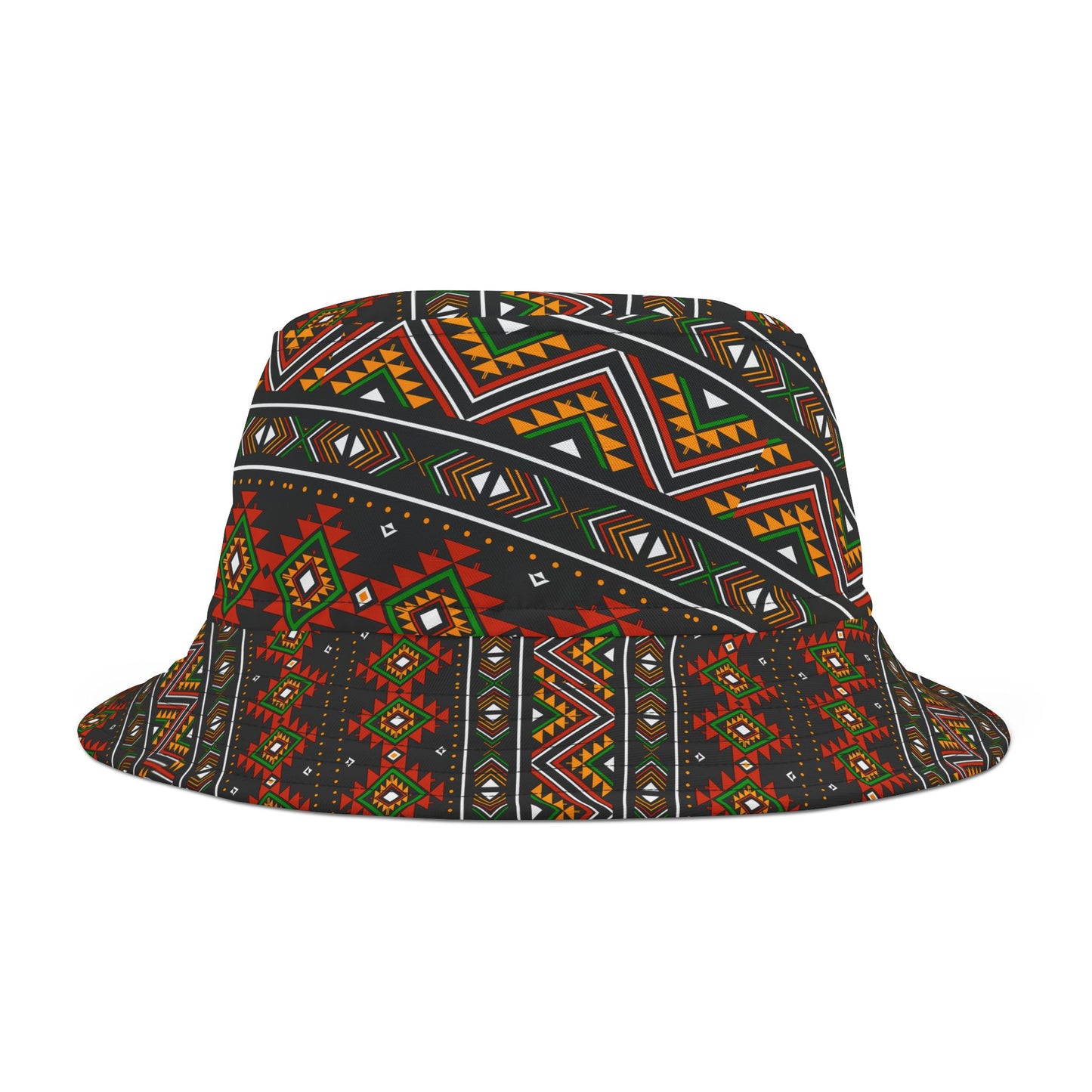 Tribal Pattern Bucket Hat - Stylish and Cultural Flair