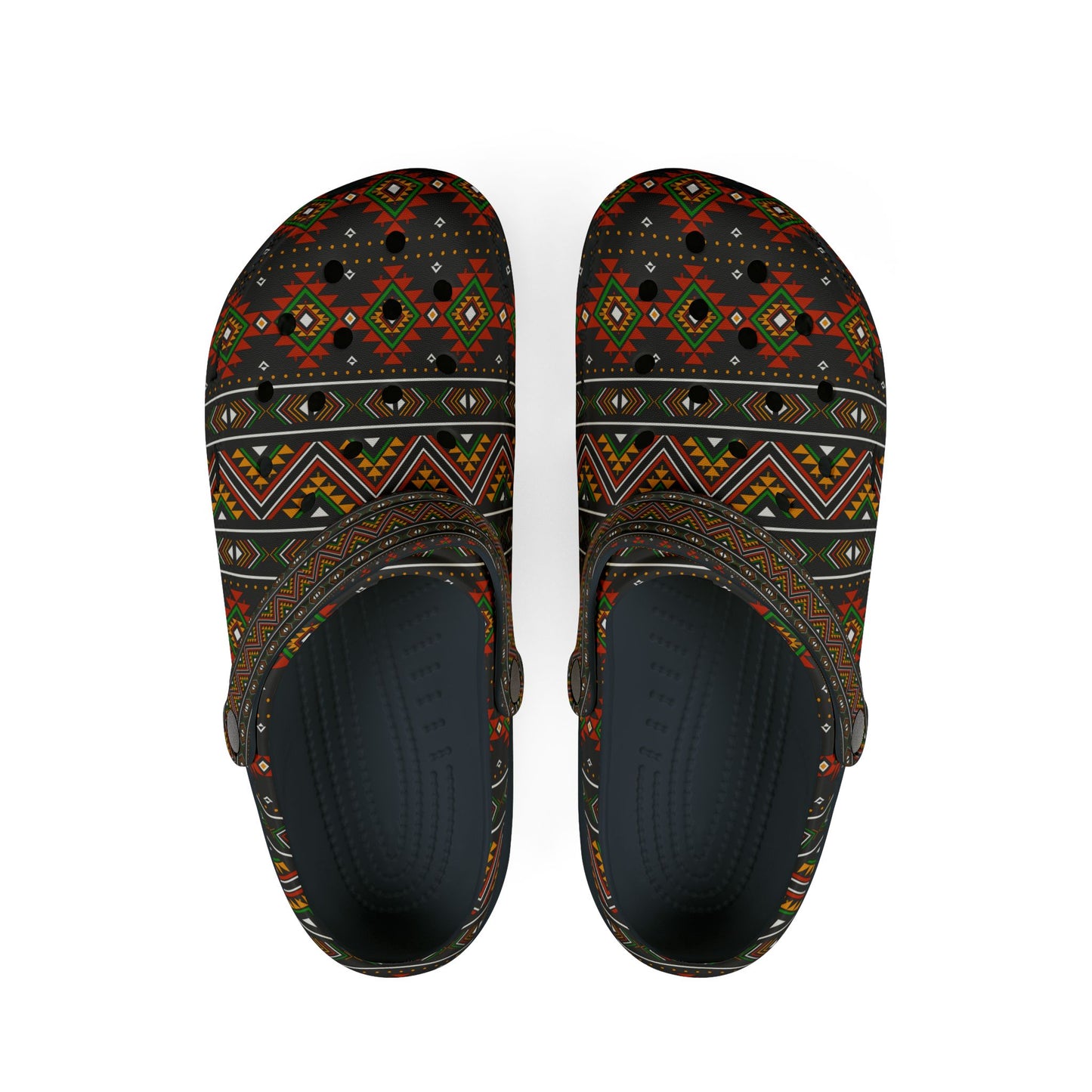 Trendy EVA Foam Clogs with Vibrant Tribal Pattern