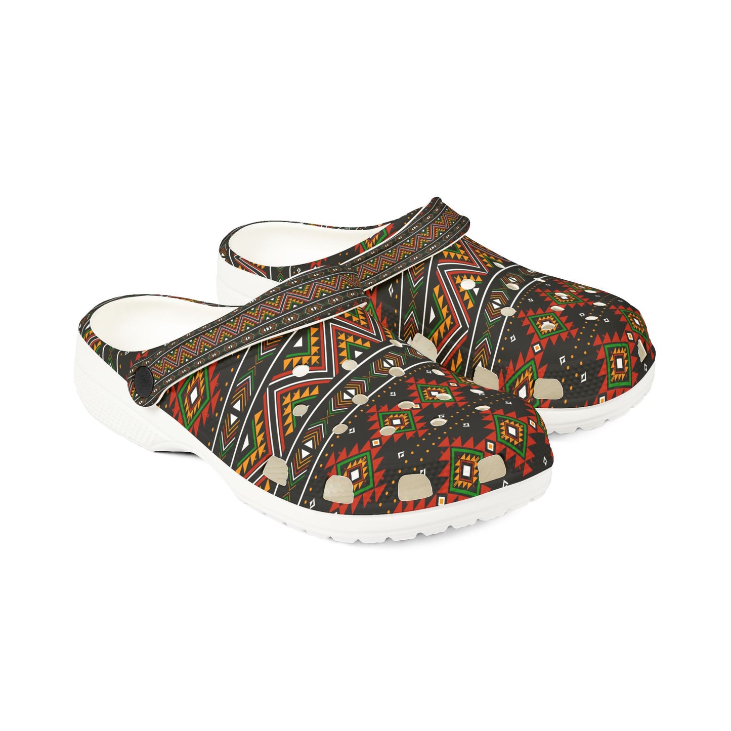 Trendy EVA Foam Clogs with Vibrant Tribal Pattern