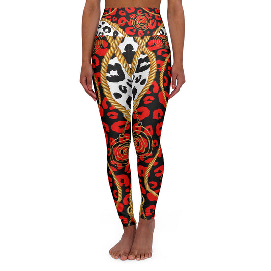 Vibrant High Waisted Yoga Leggings with Bold Animal Prints