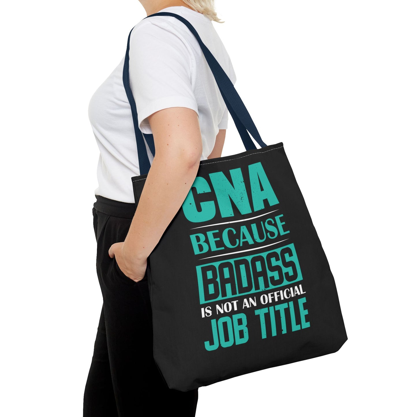 Badass CNA Tote Bag Black Certified Nursing Assistant Gear, Cute Gift for CNA