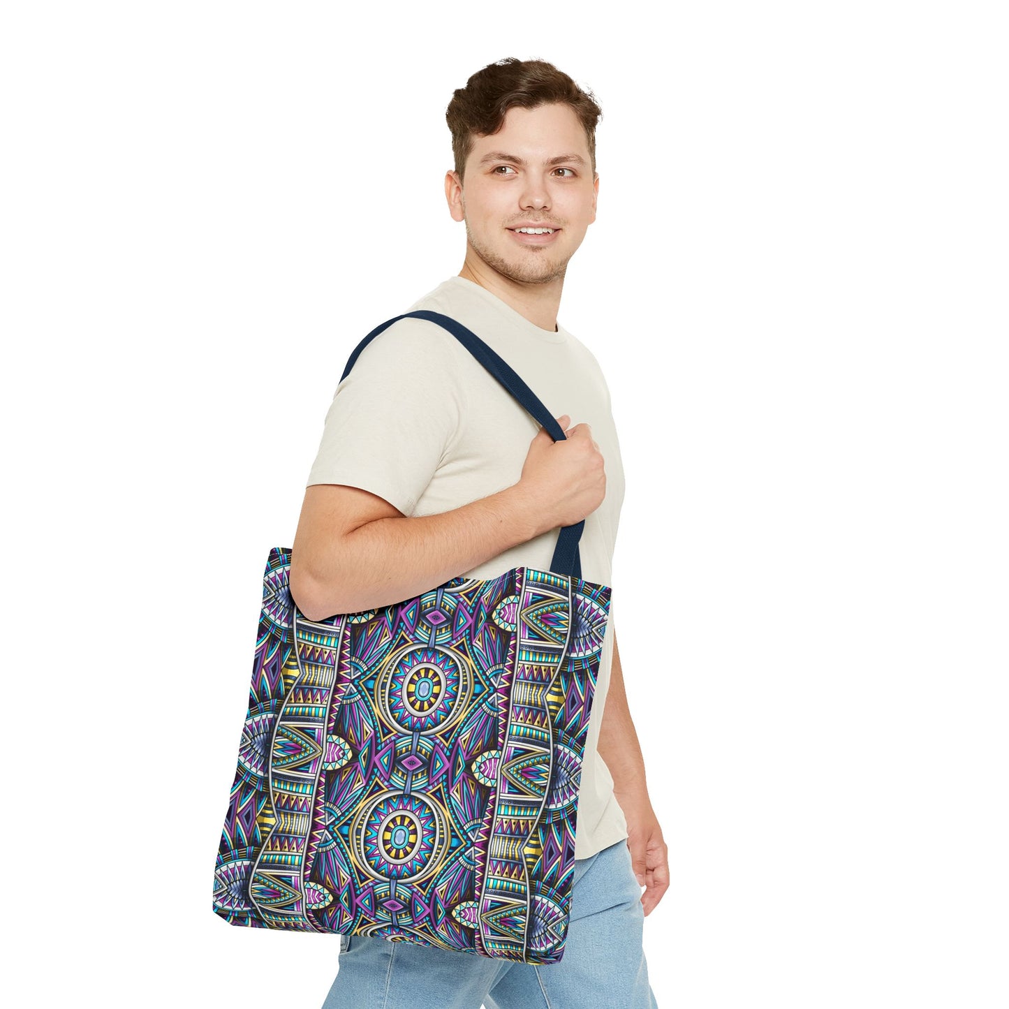 Colorful Bohemian Tote Bag - Mandala Pattern for Everyday Adventures