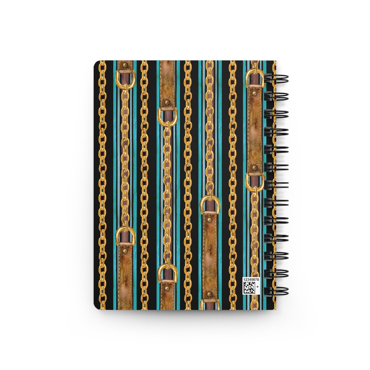 Stylish Spiral Bound Journal - My Daily Journal with Chains Design