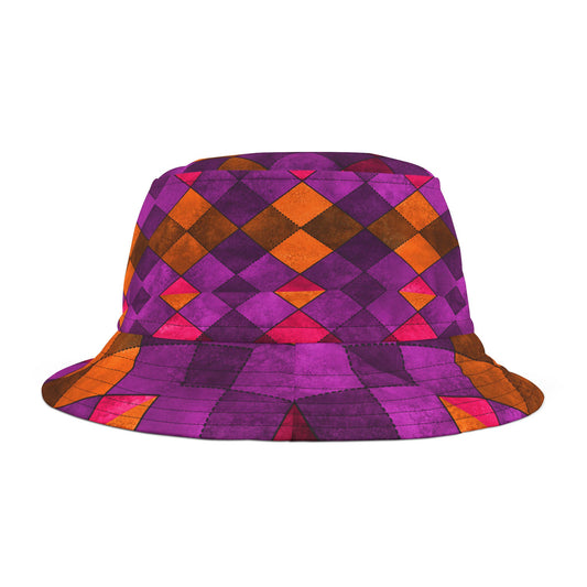 Vibrant Argyle Bucket Hat - Stylish & Fun