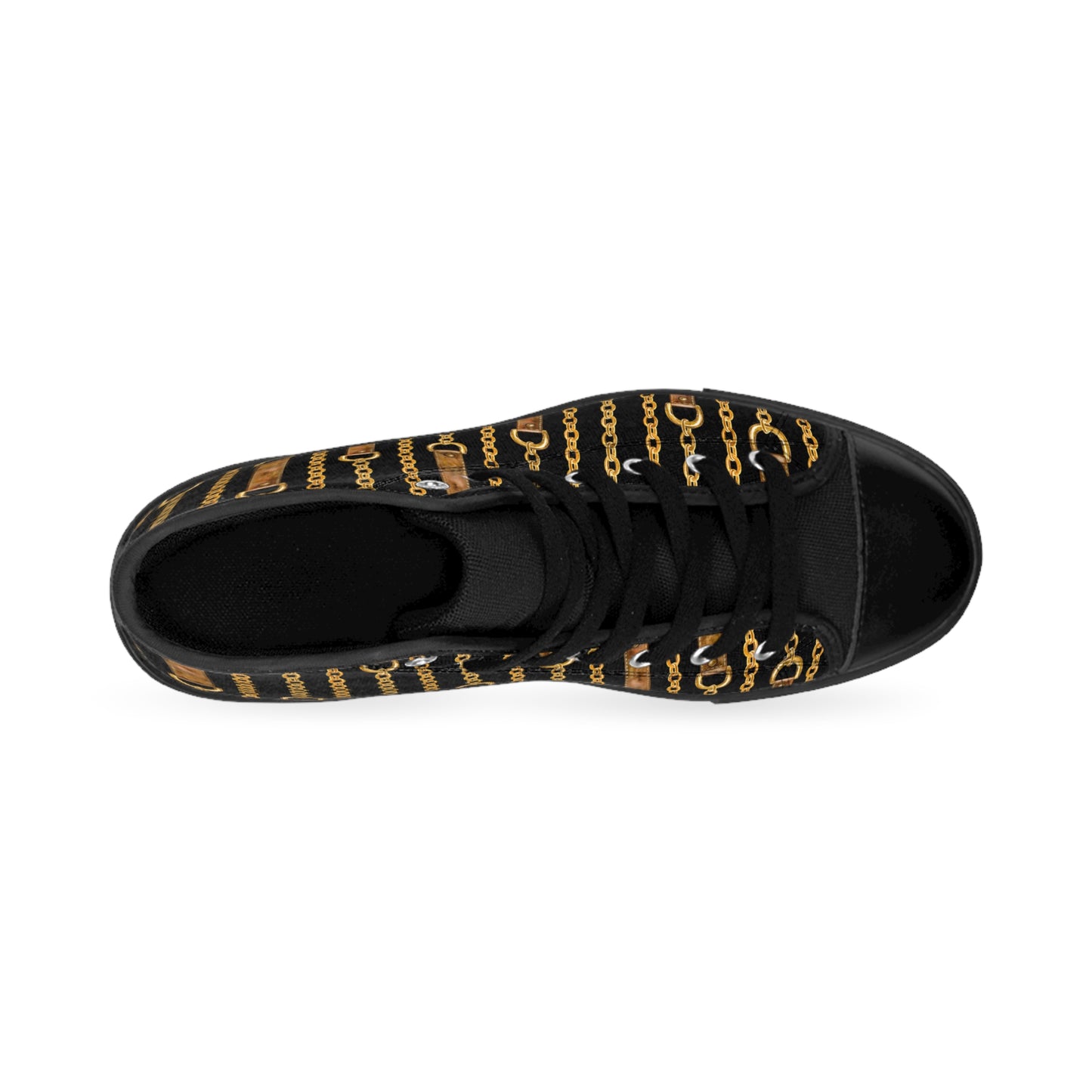 Chic Chain Print High-Top Sneakers for Women