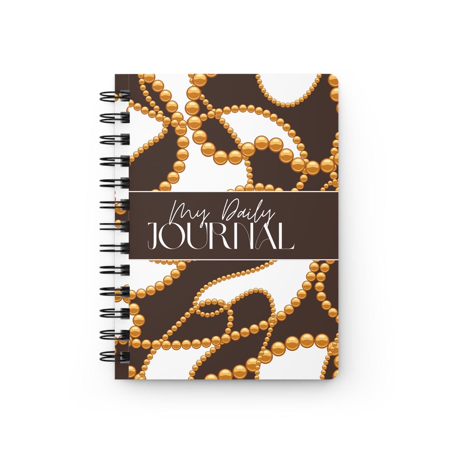 Elegant Spiral Bound Journal - My Daily Journal with Modern Bead Design