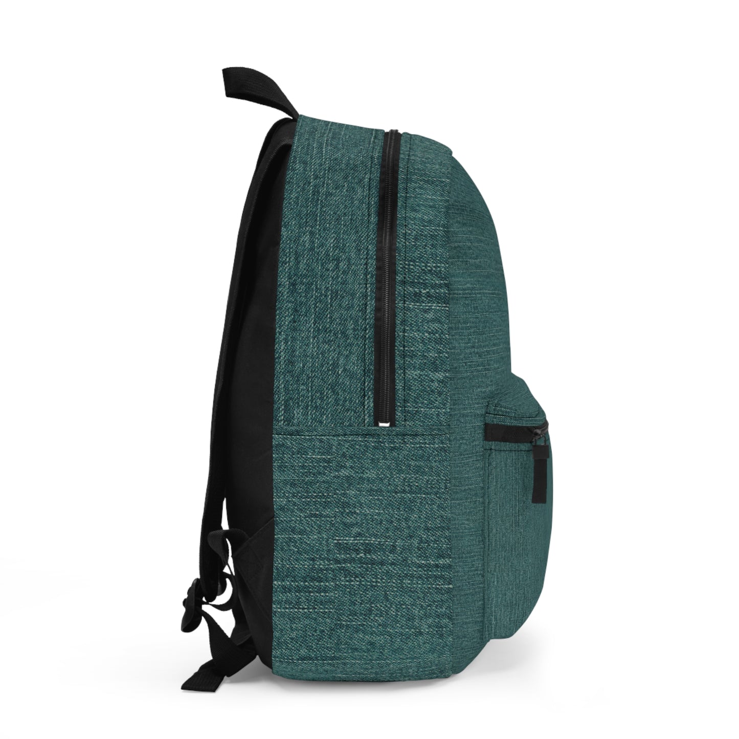 Stylish Everyday Backpack - Versatile Green Denim Printed Canvas Bag for School, Travel & Outdoor Adventures