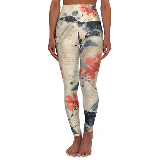 Floral High Waisted Yoga Leggings - Stylish Activewear for Comfort and Movement