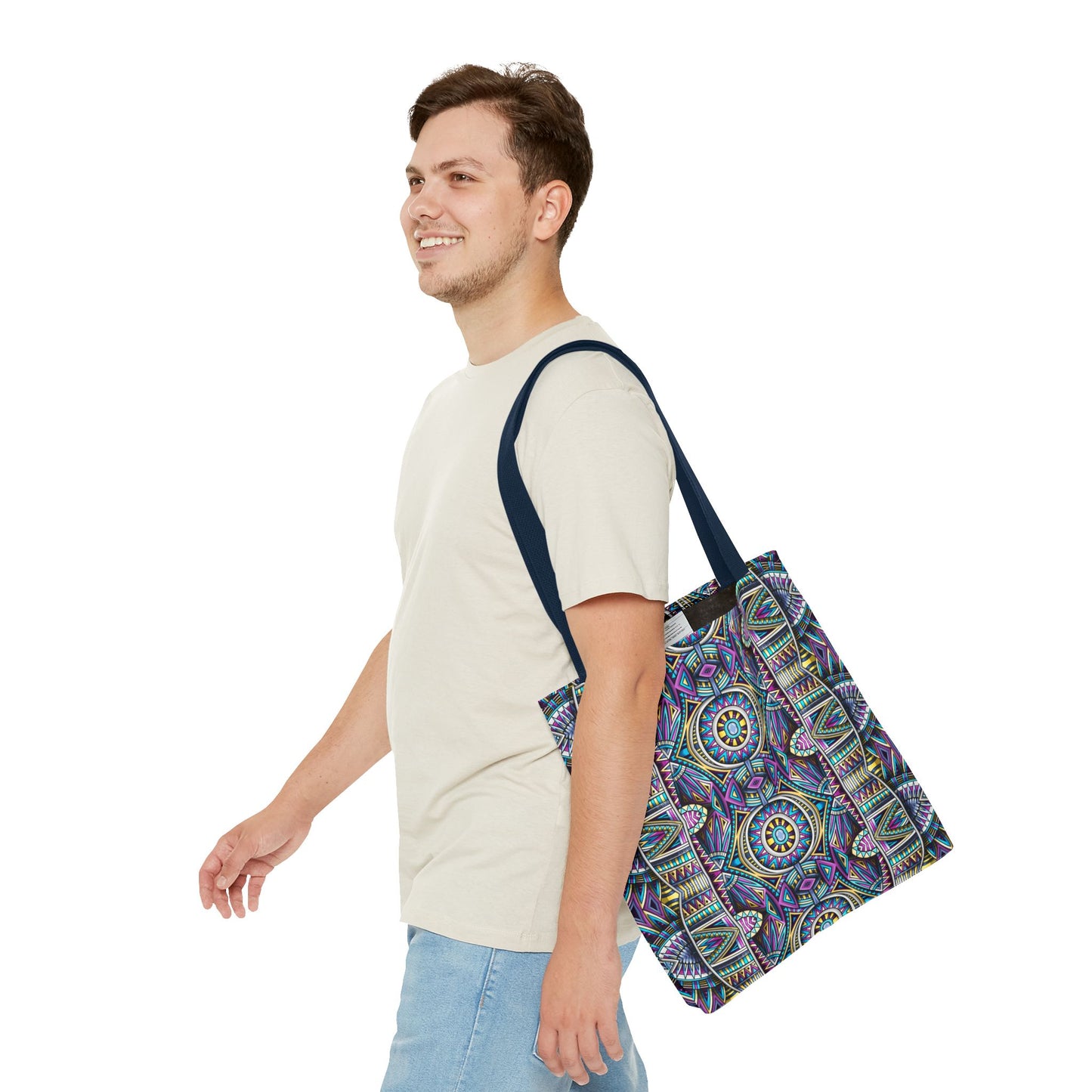 Colorful Bohemian Tote Bag - Mandala Pattern for Everyday Adventures