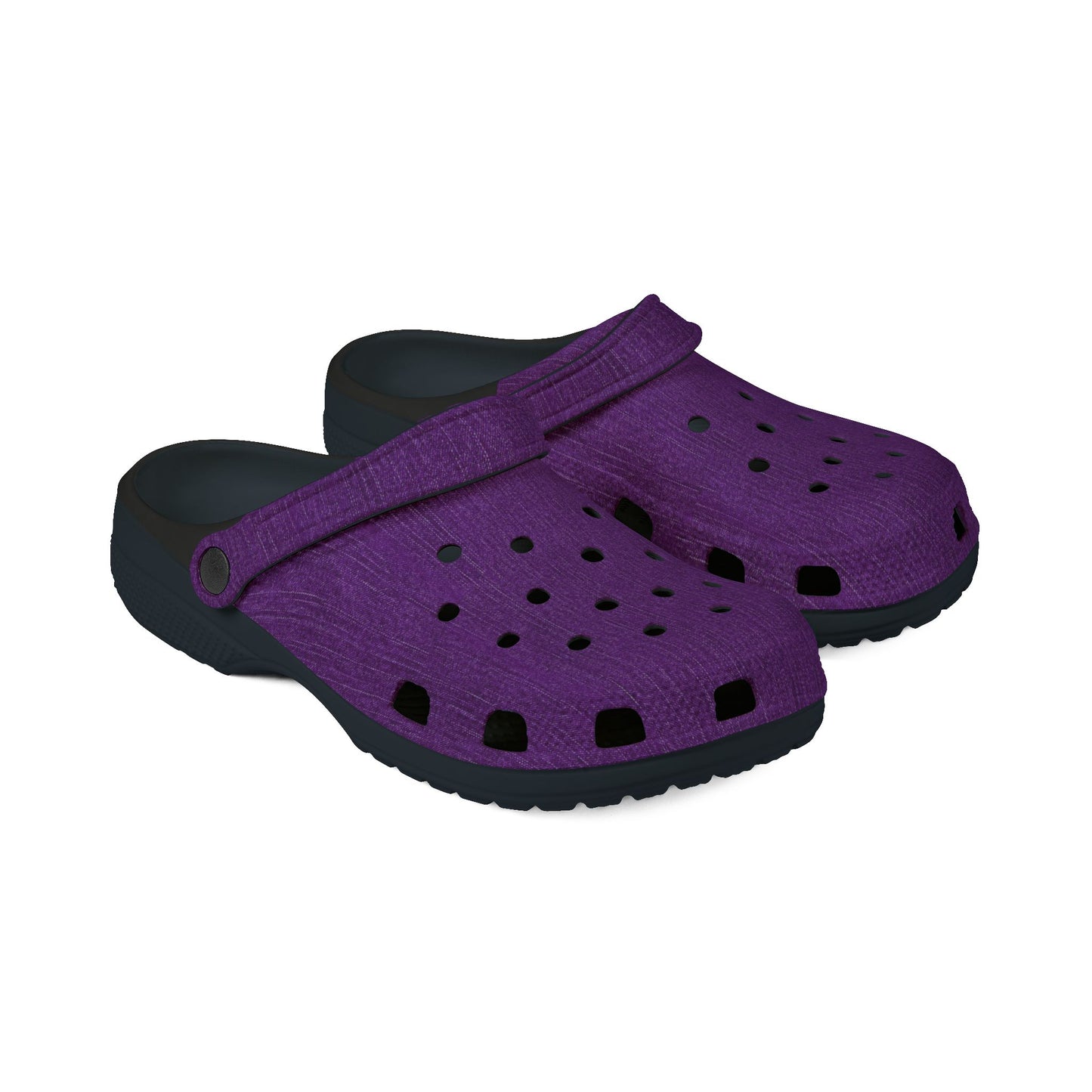 Comfortable Purple EVA Foam Clogs for Casual Wear Purple Denim