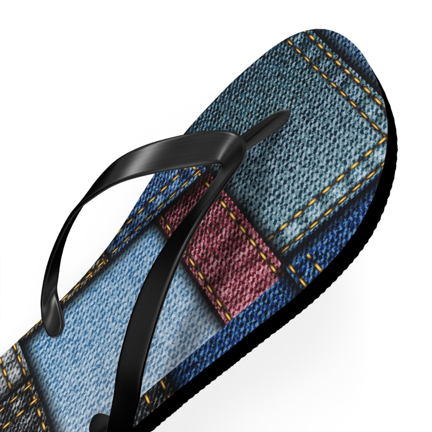 Stylish Denim Patch Flip Flops for Summer Adventures