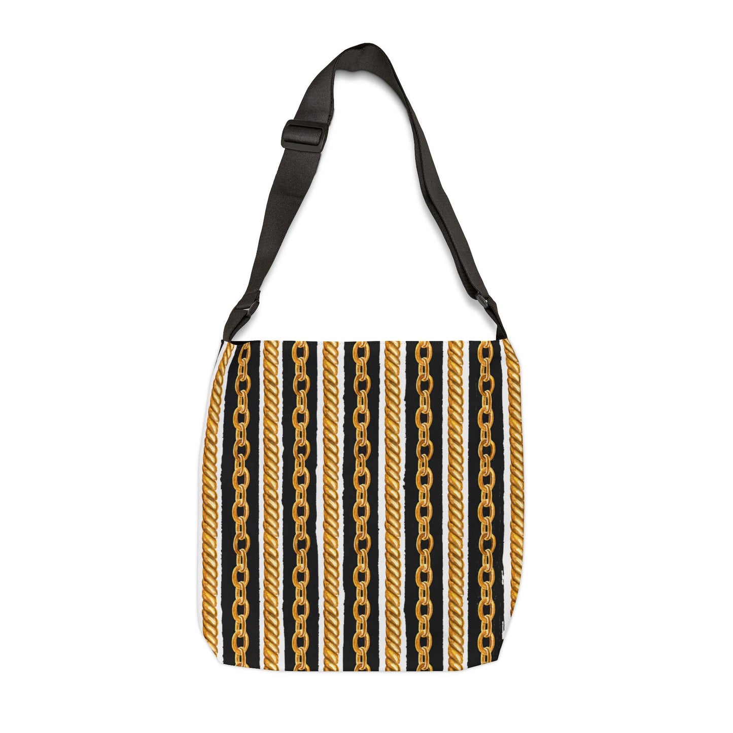 Chic Adjustable Tote Bag with Bold Chain Design