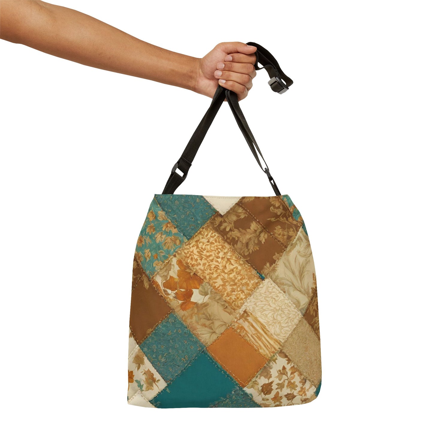 Bohemian Adjustable Tote Bag for Everyday Use - Stylish Patchwork Design