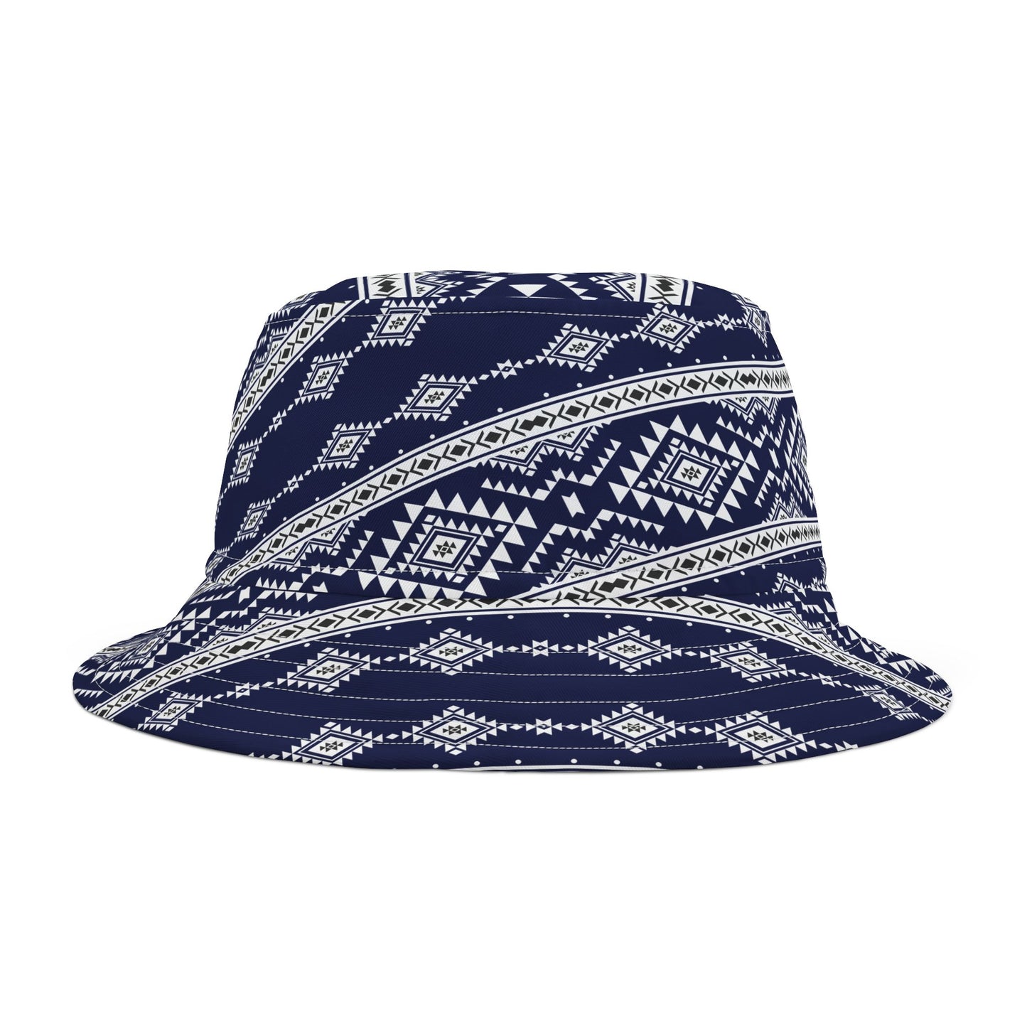 Bold Geometric and Tribal Print Bucket Hat - Artistic Fusion