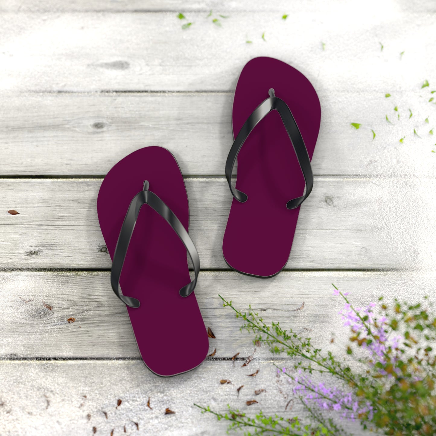 Stylish Maroon Flip Flops - Summer Beach Footwear for Casual Outings