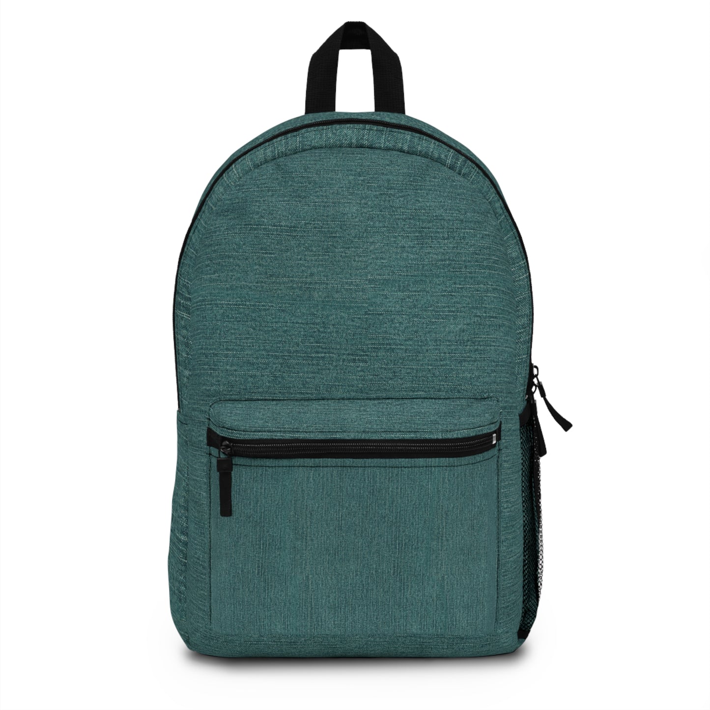 Stylish Everyday Backpack - Versatile Green Denim Printed Canvas Bag for School, Travel & Outdoor Adventures