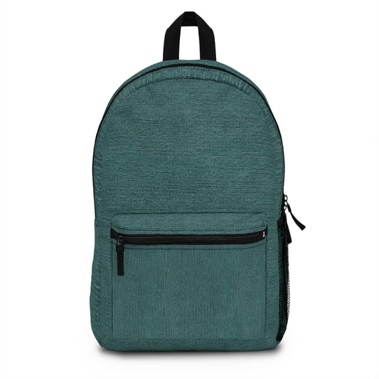 Stylish Everyday Backpack - Versatile Green Denim Printed Canvas Bag for School, Travel & Outdoor Adventures