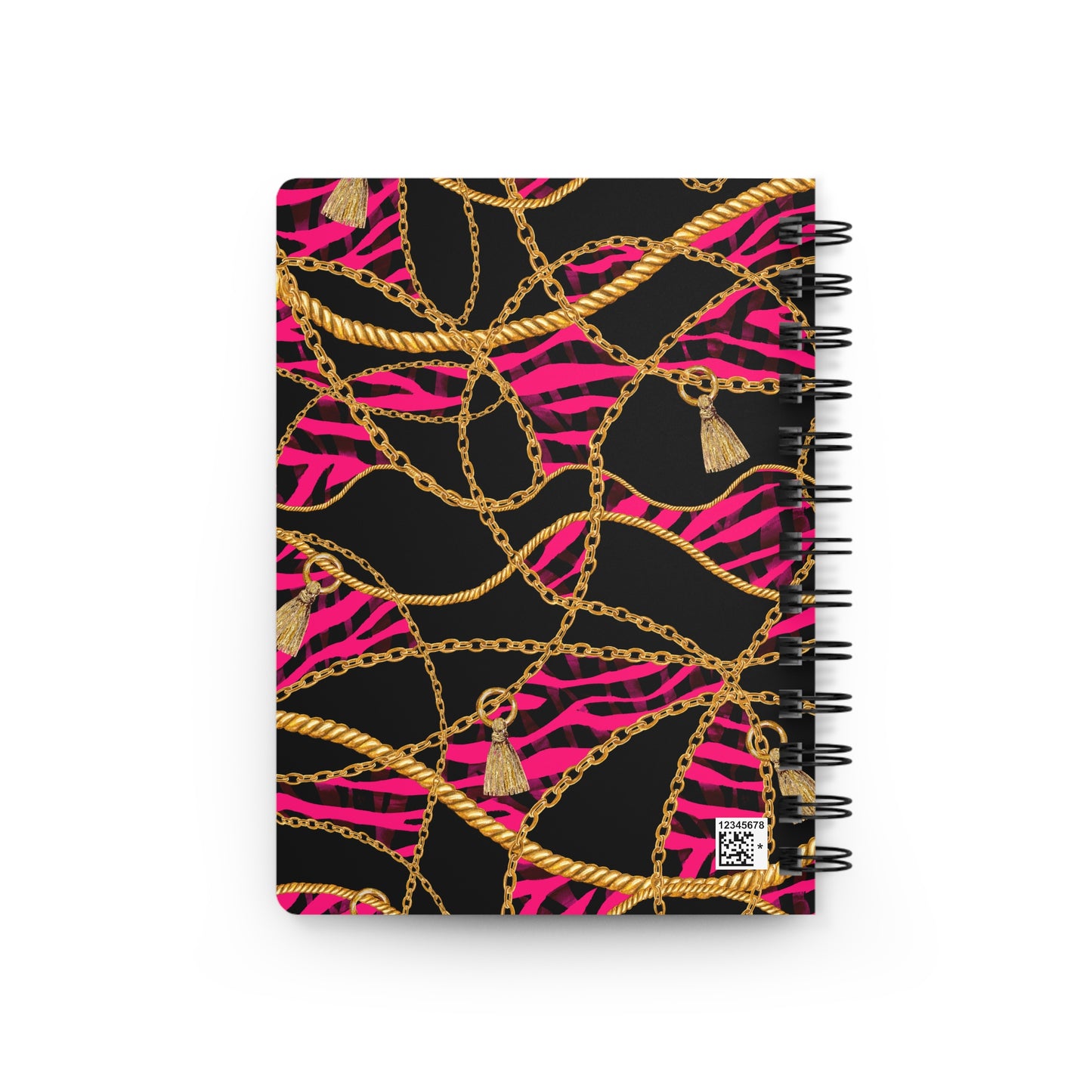 Chic Spiral Bound Journal - 'My Daily Journal' with Bold Gold & Pink Design