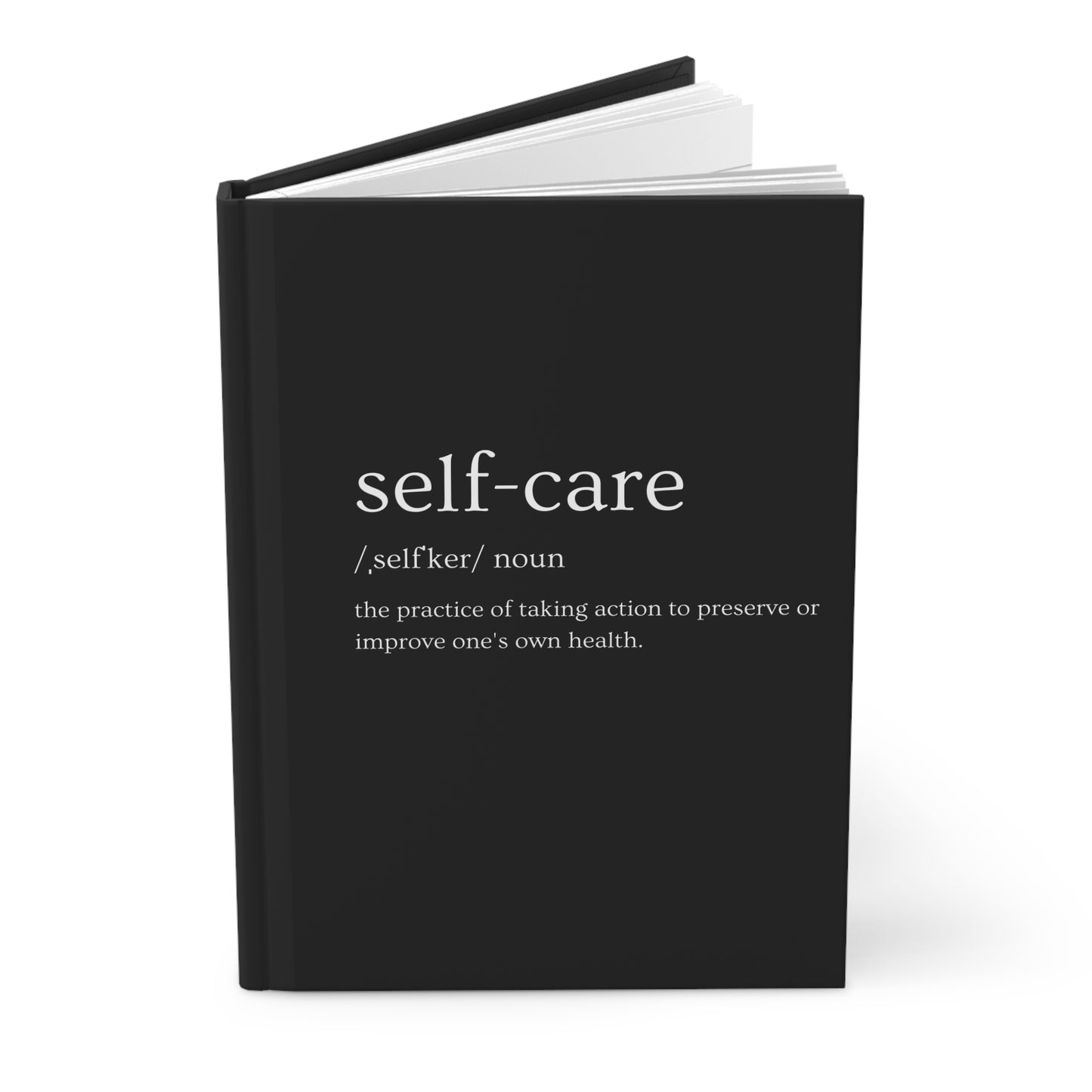 Self-Care  Minimalist Hardcover Writing Journal Matte