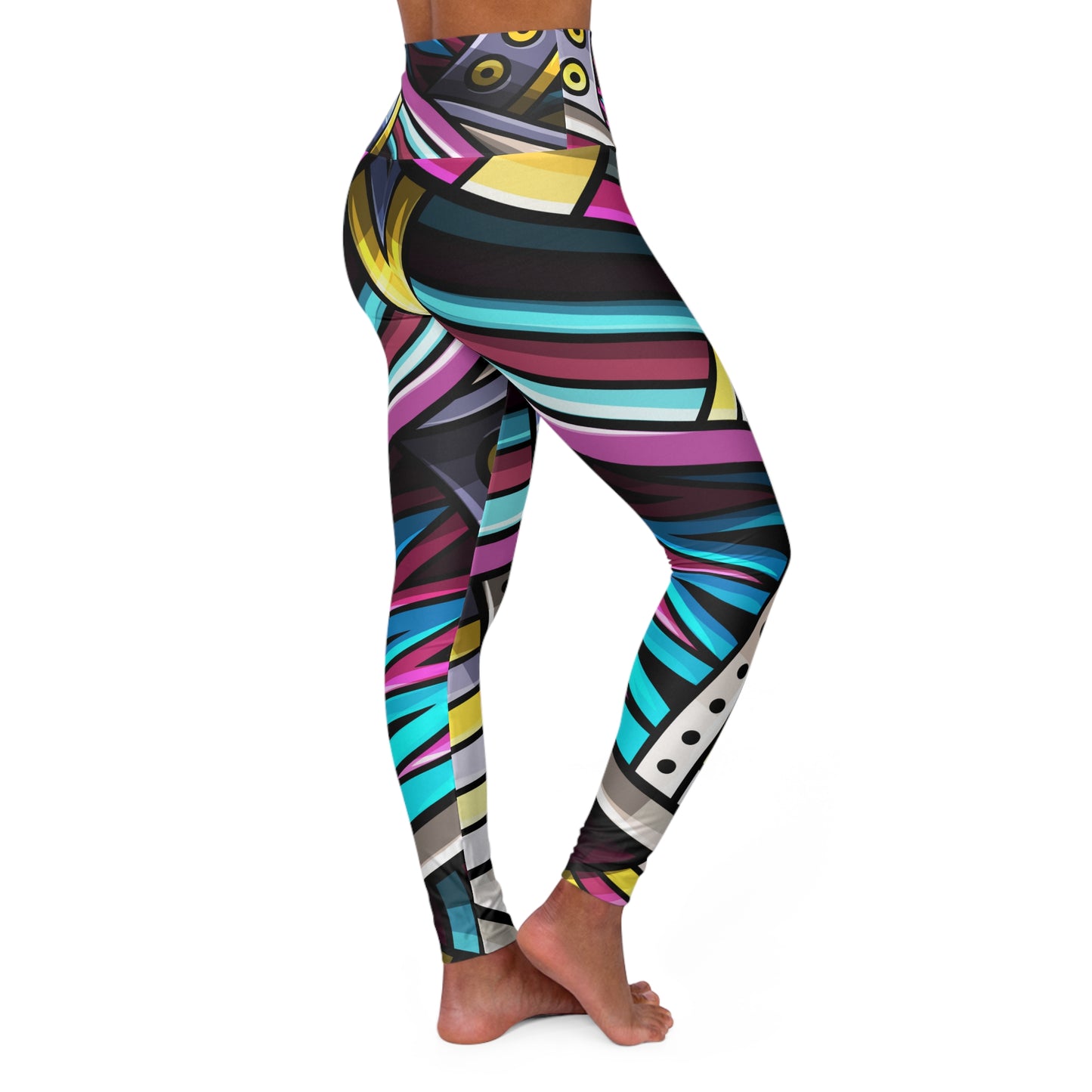 Vibrant High Waisted Yoga Leggings | Colorful Workout Pants for Fitness Enthusiasts