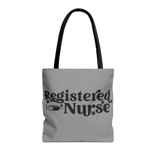 Registered Nurse Tote Bag Grey white (AOP)