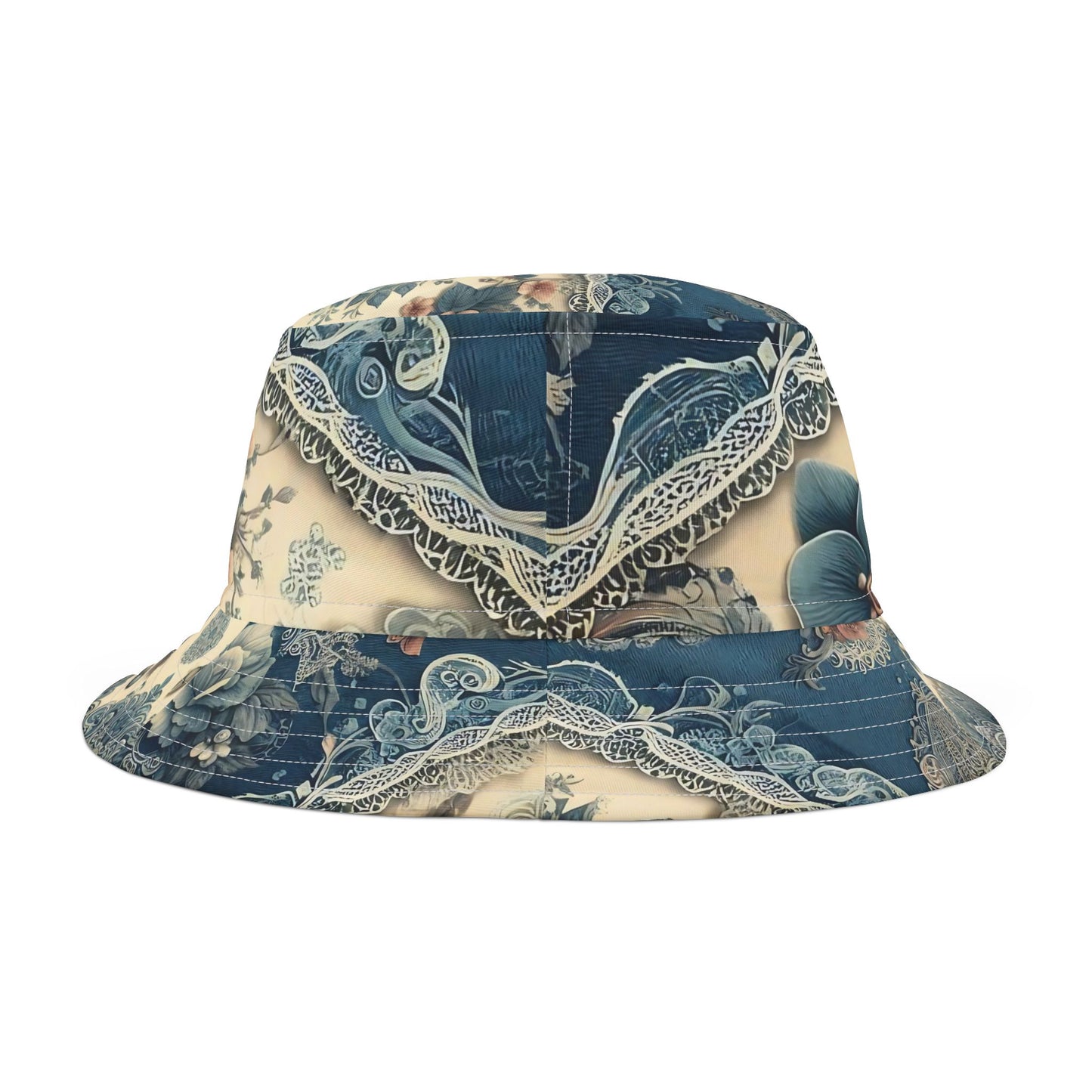 Antique Floral Vintage Journal Page Bucket Hat