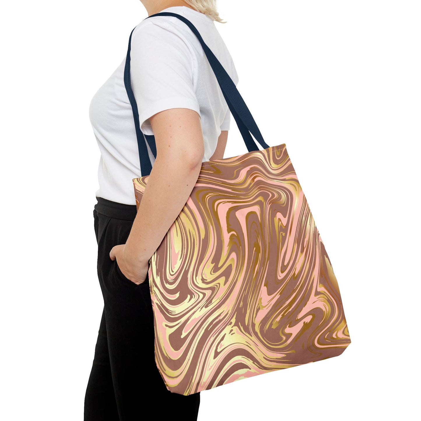 Chic Abstract Marble Tote Bag - Stylish Reusable Shopping Bag for Everyday Use