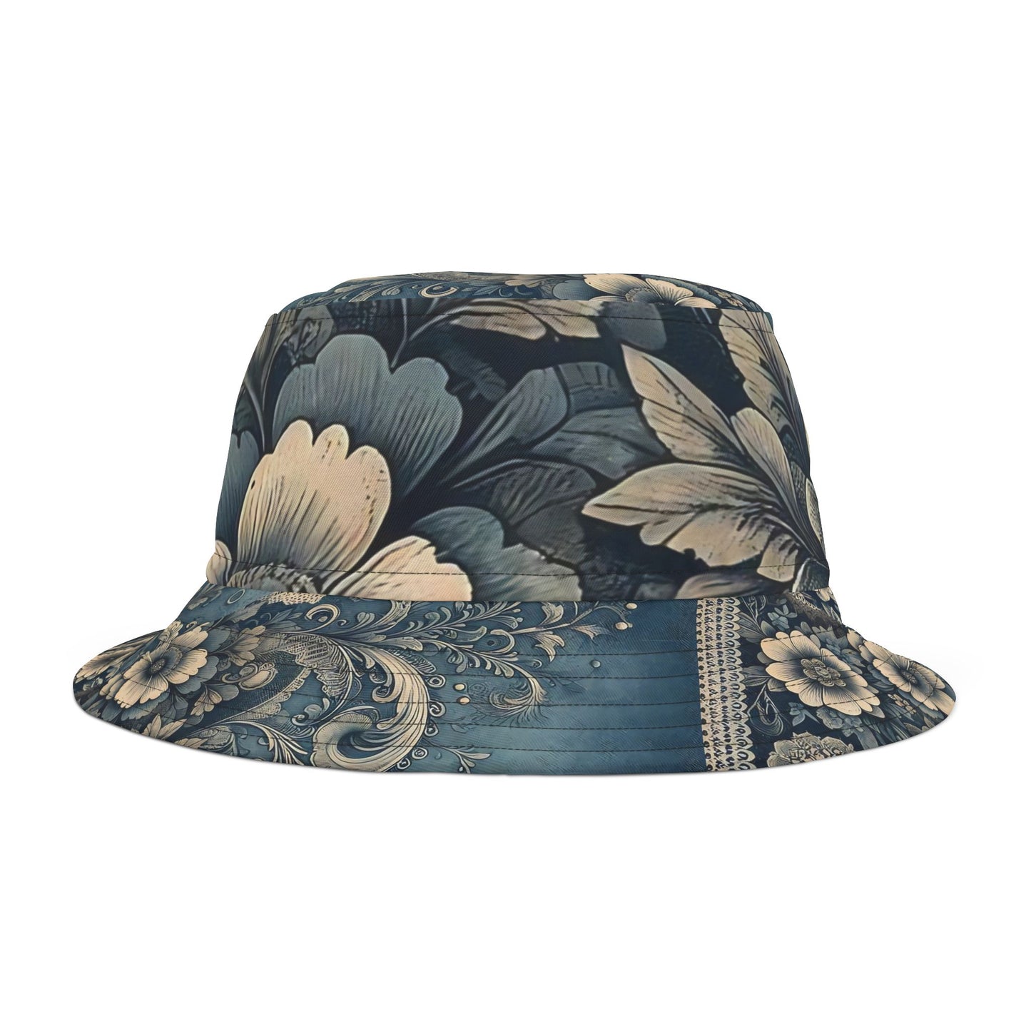 Antique Floral Vintage Journal Page Bucket Hat