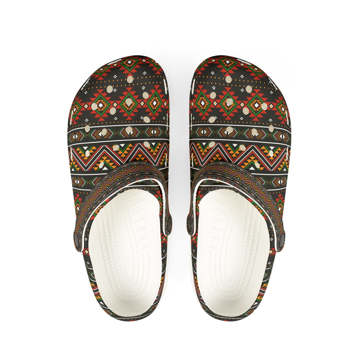 Trendy EVA Foam Clogs with Vibrant Tribal Pattern