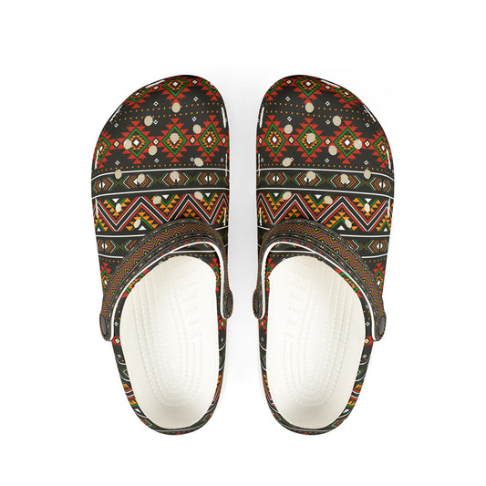 Trendy EVA Foam Clogs with Vibrant Tribal Pattern