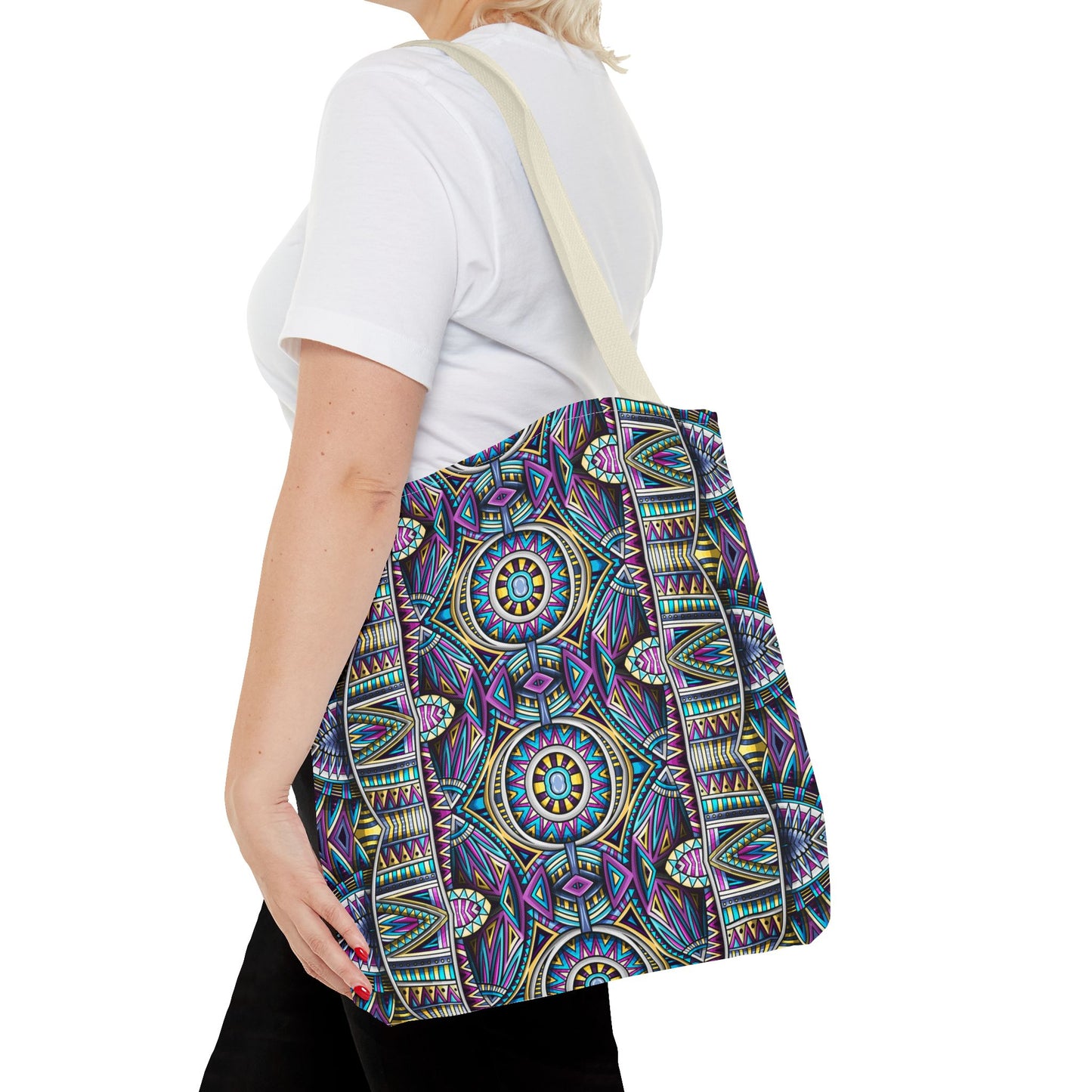 Colorful Bohemian Tote Bag - Mandala Pattern for Everyday Adventures