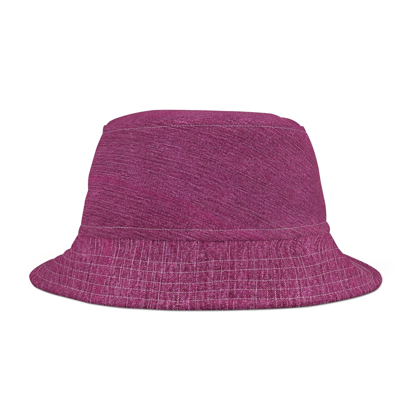 Pink Denim Trendy Textured Bucket Hat – Stylish Adventure Headwear for Women