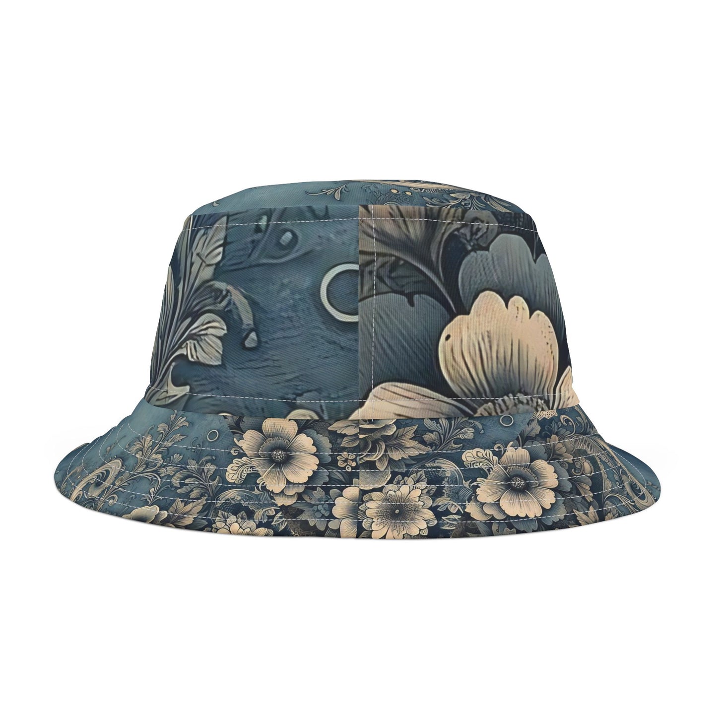 Antique Floral Vintage Journal Page Bucket Hat