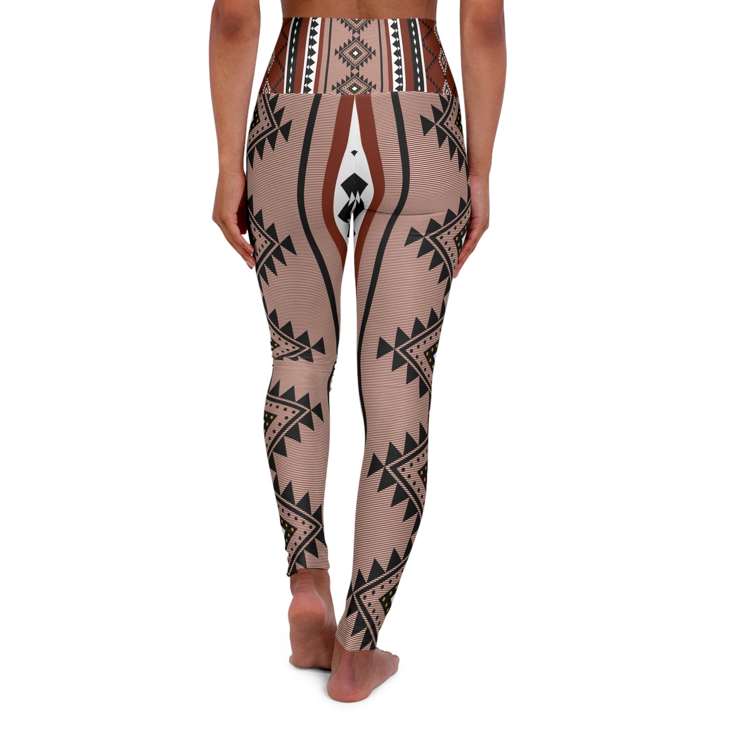 Tribal Print High Waisted Yoga Leggings - Stylish & Comfortable Activewear