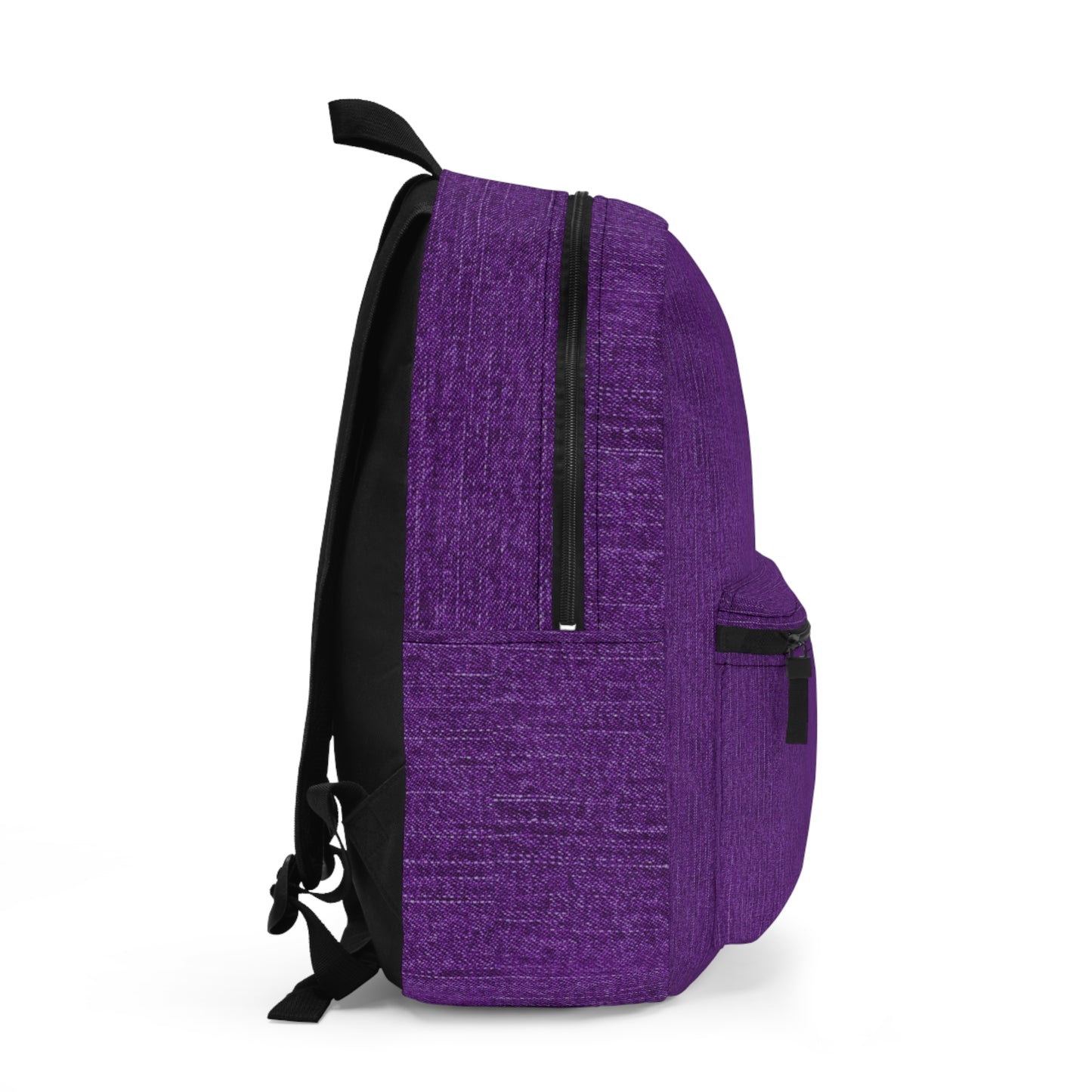 Stylish Purple Denim Print Backpack – Perfect for School or Travel