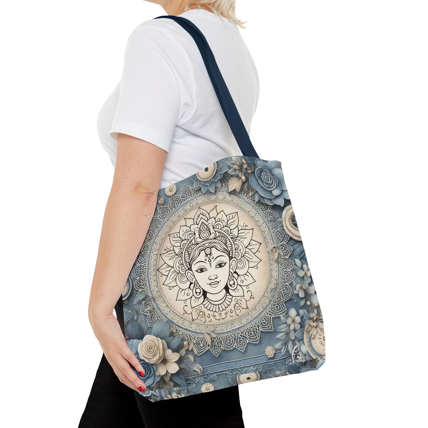 Mandala Goddess Tote Bag - Stylish Bohemian Eco-Friendly Shopping Bag