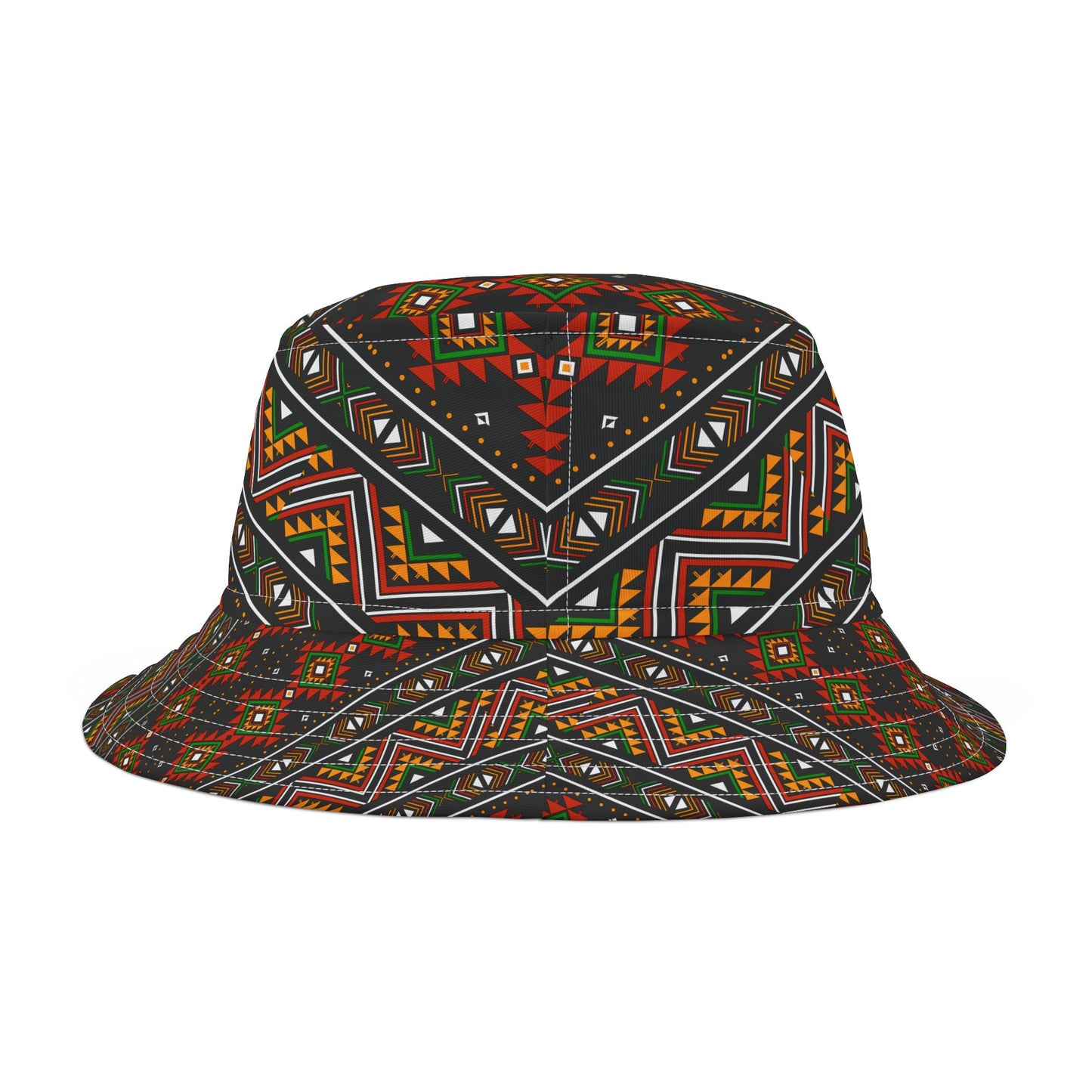 Tribal Pattern Bucket Hat - Stylish and Cultural Flair