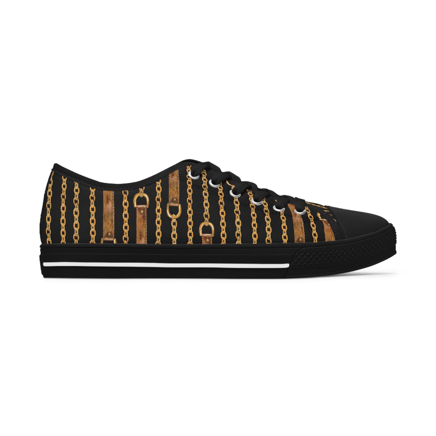 Chic Women&#039;s Low Top Sneakers with Chain Design - Trendy Casual Footwear