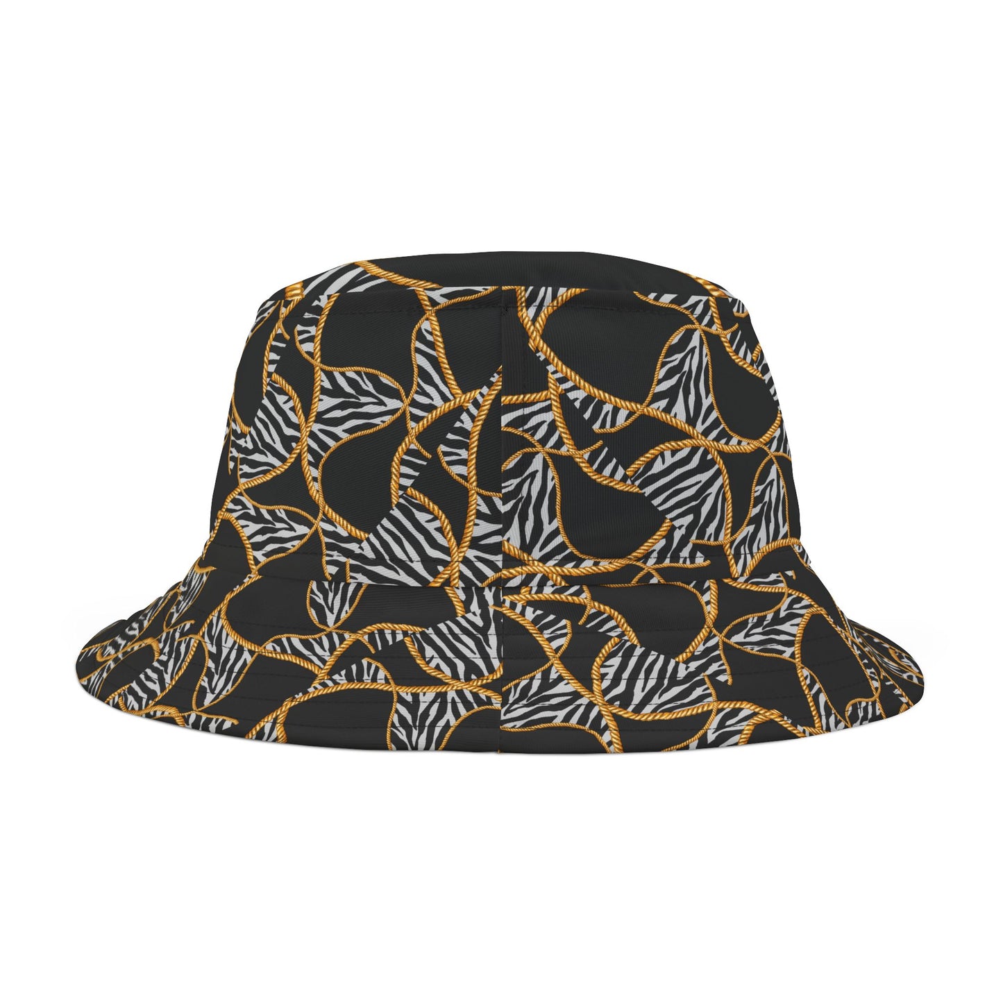 Zebra and Chain Bucket Hat - Luxe Jungle Vibes