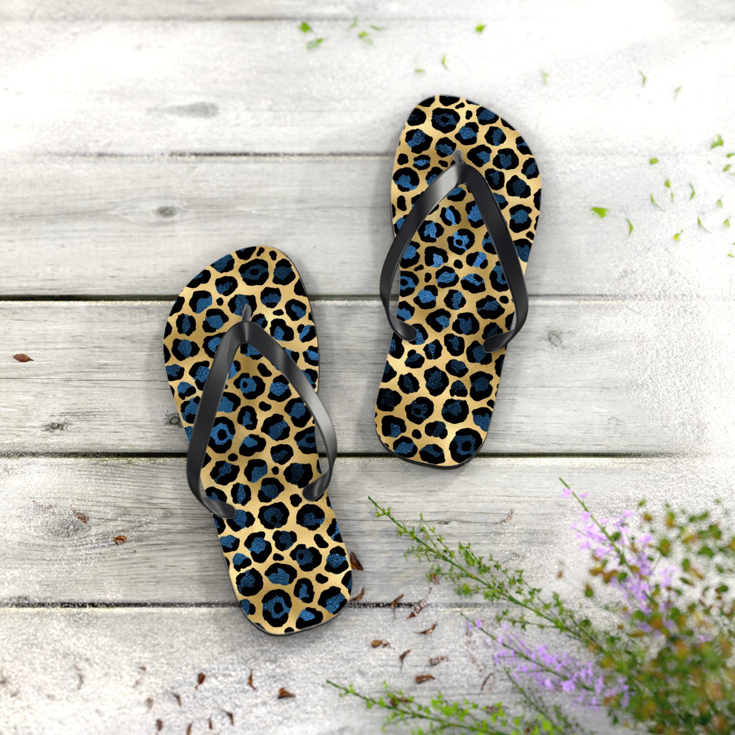 Leopard Print Flip Flops - Stylish Summer Footwear