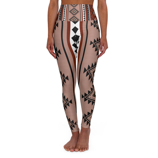 Tribal Print High Waisted Yoga Leggings - Stylish & Comfortable Activewear