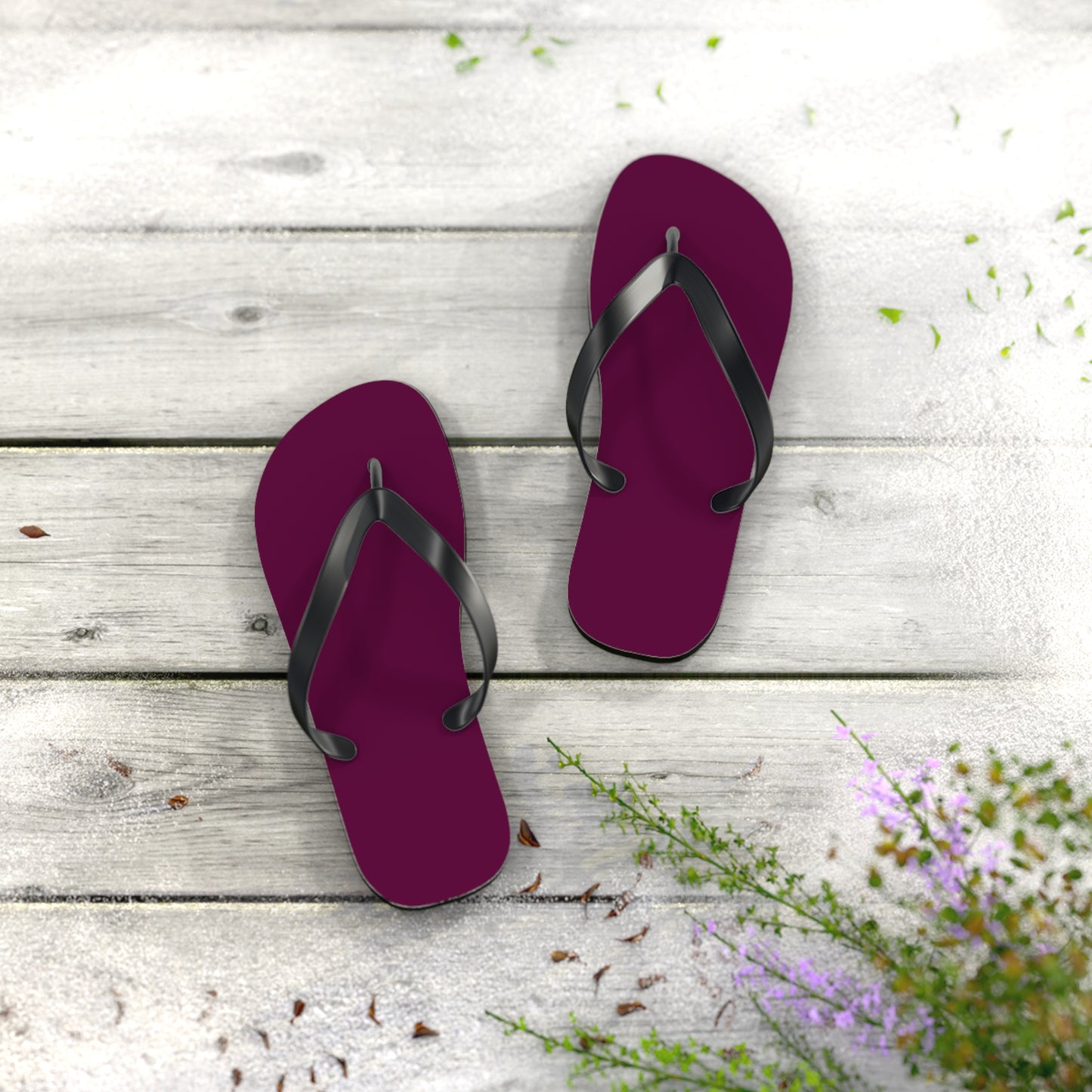 Stylish Maroon Flip Flops - Summer Beach Footwear for Casual Outings